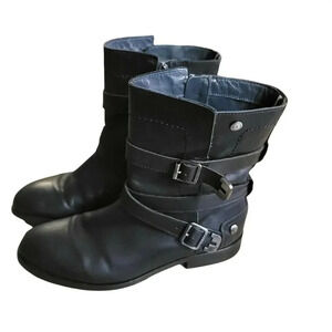 TOMMY Hilfiger Size 6.5 Piper 1 A Mid Boots Buckle Zip Side Women's